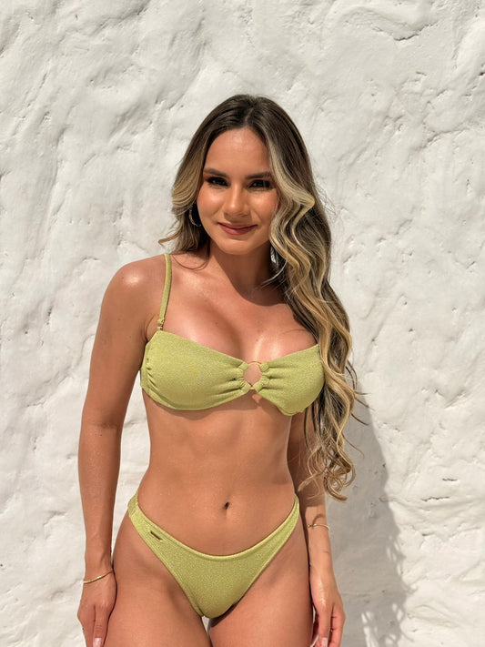 Ring Detail Bikini Set – Green Moss Lise