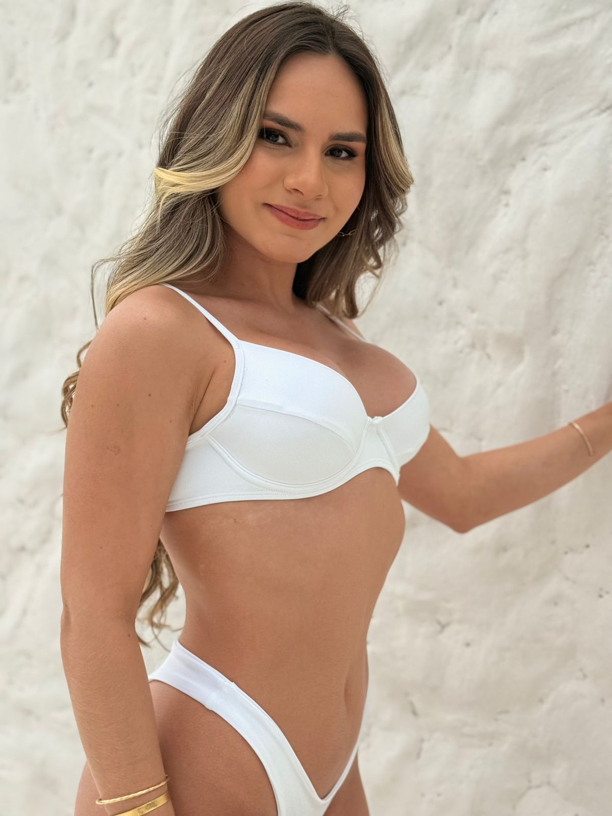 Underwire Demi Cup Bikini Set White – Iris